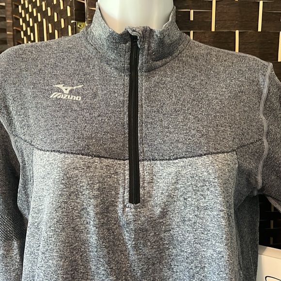 Mizuno Performance Quarter Zip Pullover Athletic Large Grey Gray Men’s Women’s - Picture 3 of 8